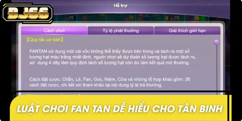 Luật chơi Fan Tan dễ hiểu cho tân binh